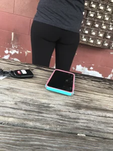 Coworker with a nice ass in leggings
