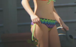 A hot teen neighbor in various bikinis
