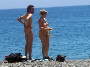 Nude beach and topless girls