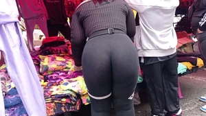 Big Ass Milf in Black Spandex - she has a tattoo?
