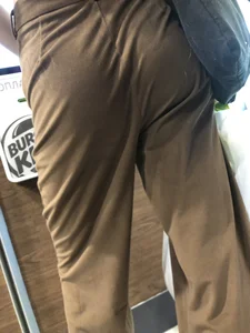 Extremely cute teen in a fast food restaurant