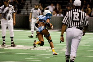 Sexy female football players with hot bodies