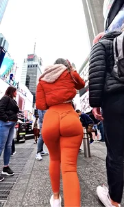 Top tier booty orange leggings (not oc)