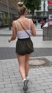A Hot Young Candid Girl in Shorts Ans Sneakers Street Creepshots Gallery