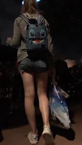 Short shorts running errands
