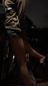 Short shorts running errands