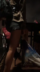 Short shorts running errands
