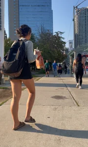 Hot Asian Girl Ass and Legs With No Shorts!!!