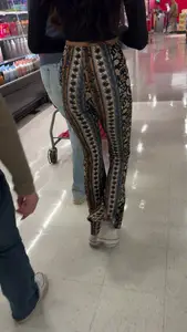 [OC] Tight College Chick with a Booty in Patterned Flare Leggings