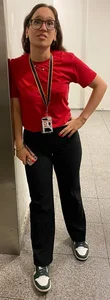 Cute Airport Employee with Ass & Face