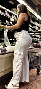 Brunette solid glutes in white bottoms‼️