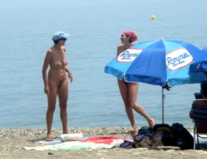 Nude beach and topless girls