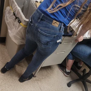 Blonde Coworker in tight jeans. Round 4