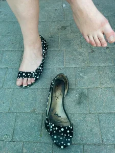 Feet in Sandals Candid Closeup