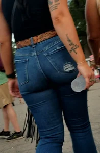 Sexy cowgirl in jeans