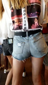 Teens in shorts shorts…tiny butt cheeks