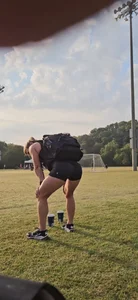 Super athletic milf in tiny Lulus bending over