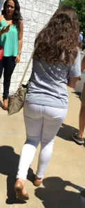 White jeans w/VPL