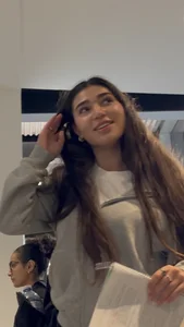 Pretty Arab College Girl’s Red Panties Are Showing Through Her Leggings