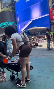 Dominican FAT ASS in brown could NOT resist