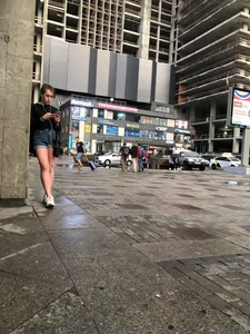 Cute Girl in Shorts City Candid