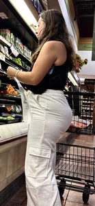 Brunette solid glutes in white bottoms‼️
