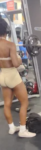 Ebony gym rat. Working on her perfect bubble ass