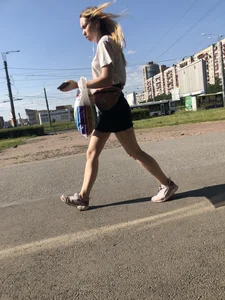 Cute Girl with Hot Legs in a Skirt Street Candid Gallery