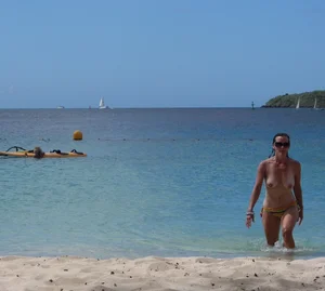 Nude beach and topless girls
