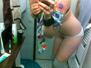 Nice home selfies in underwear in the mirror reflection