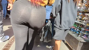 Latina with See Thru Leggings VTL Big Culo
