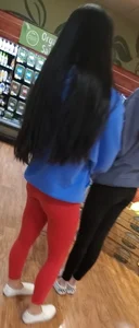 Super Cute Asian Teen Red Spandex Wedgie