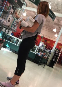 Dick's sexy employees in leggings with nice asses