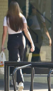 Beautiful and braless, tight leggings too