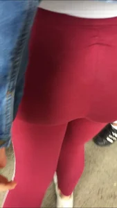 Teen in tight leggings