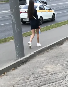 Girl With Hot Skinny Legs in a Dress Street Creepshots