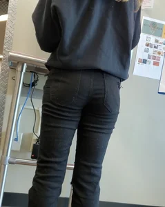 Black jeans from behind