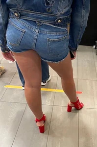 Girl in red shoes