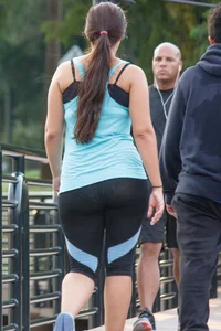 Sexy runners in spandex with nice asses, see through leggings and vpl