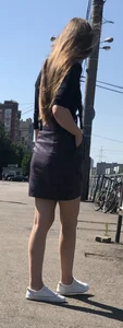 Girl in a Dress Nice Legs Street Creepshot