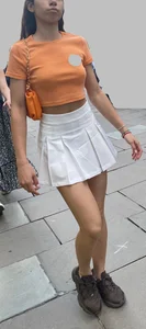 Great Pair of puffies in orange top