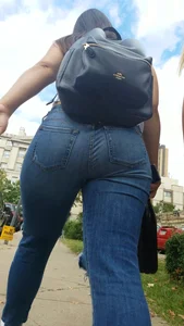 Two girls with nice asses walking in tight jeans