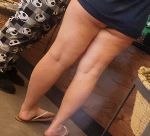 Cheeks out at the grocery store