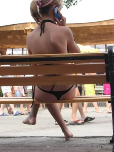 Candid beach and bikini babes