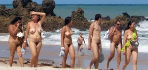 Nude beach and topless girls