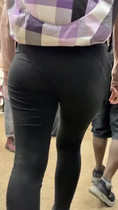 Smiley College Girl In Black Leggings