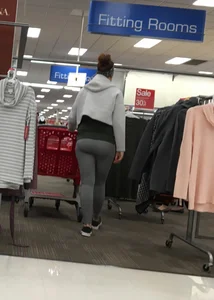 Oklahoma milf in grey leggings shopping at Target