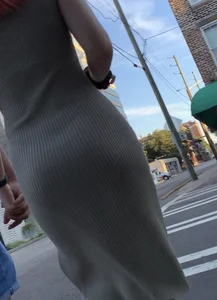 PAWG in a See-Through Dress