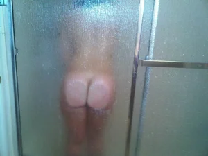 Booty Pressed Against the Glass Shower Home Creepshot