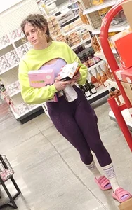 Colorful fitness milf